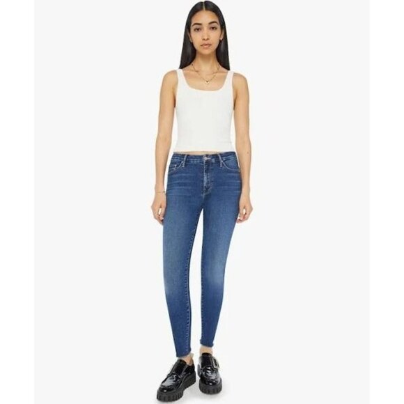 MOTHER The Looker Fray Ankle Jeans Size 25 - Picture 1 of 9